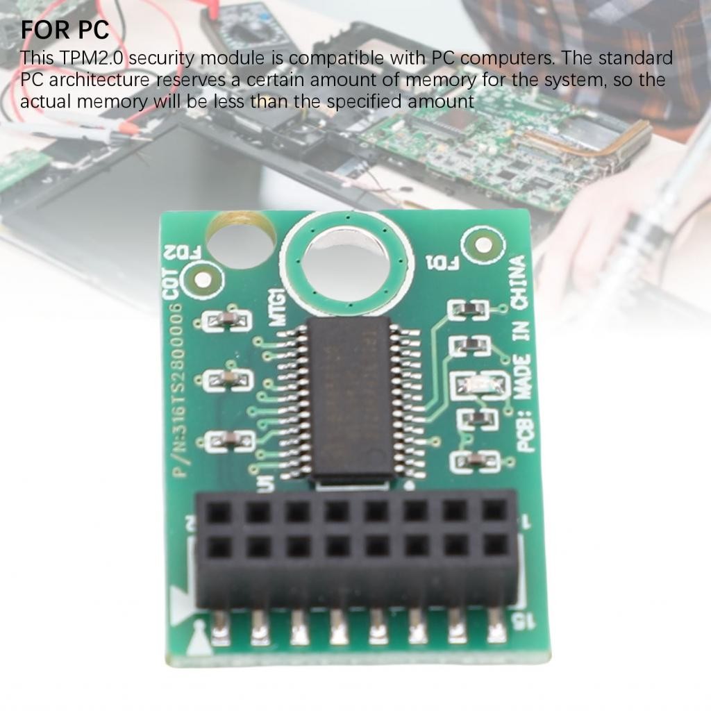 Superparis TPM 2.0 Encryption Security Module Board 16-1 Pin TM TPM2 ...