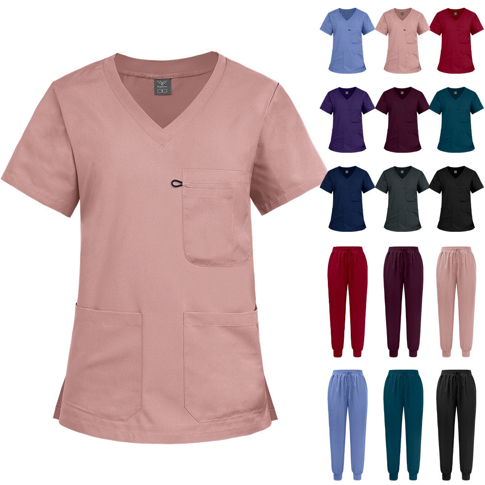 Pink Clinical Uniform Woman Pharmacy Workwear Nurse Uniform Hospital ...