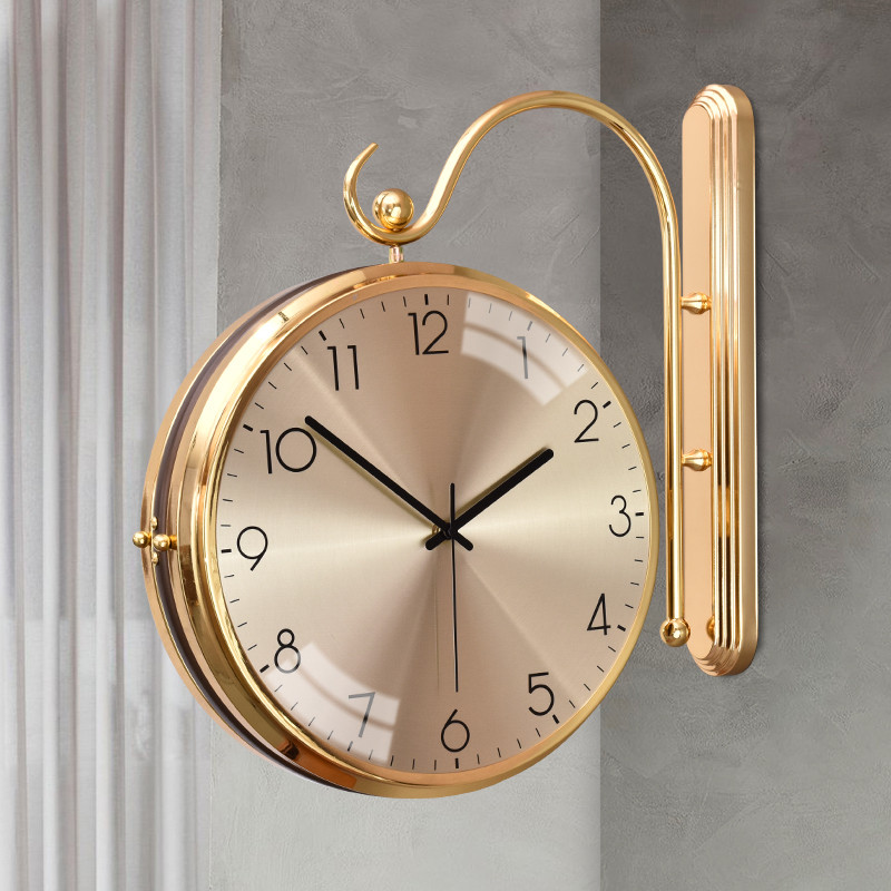 Nordic Simple Living Room Double-Sided Clock Household Fashion Light ...