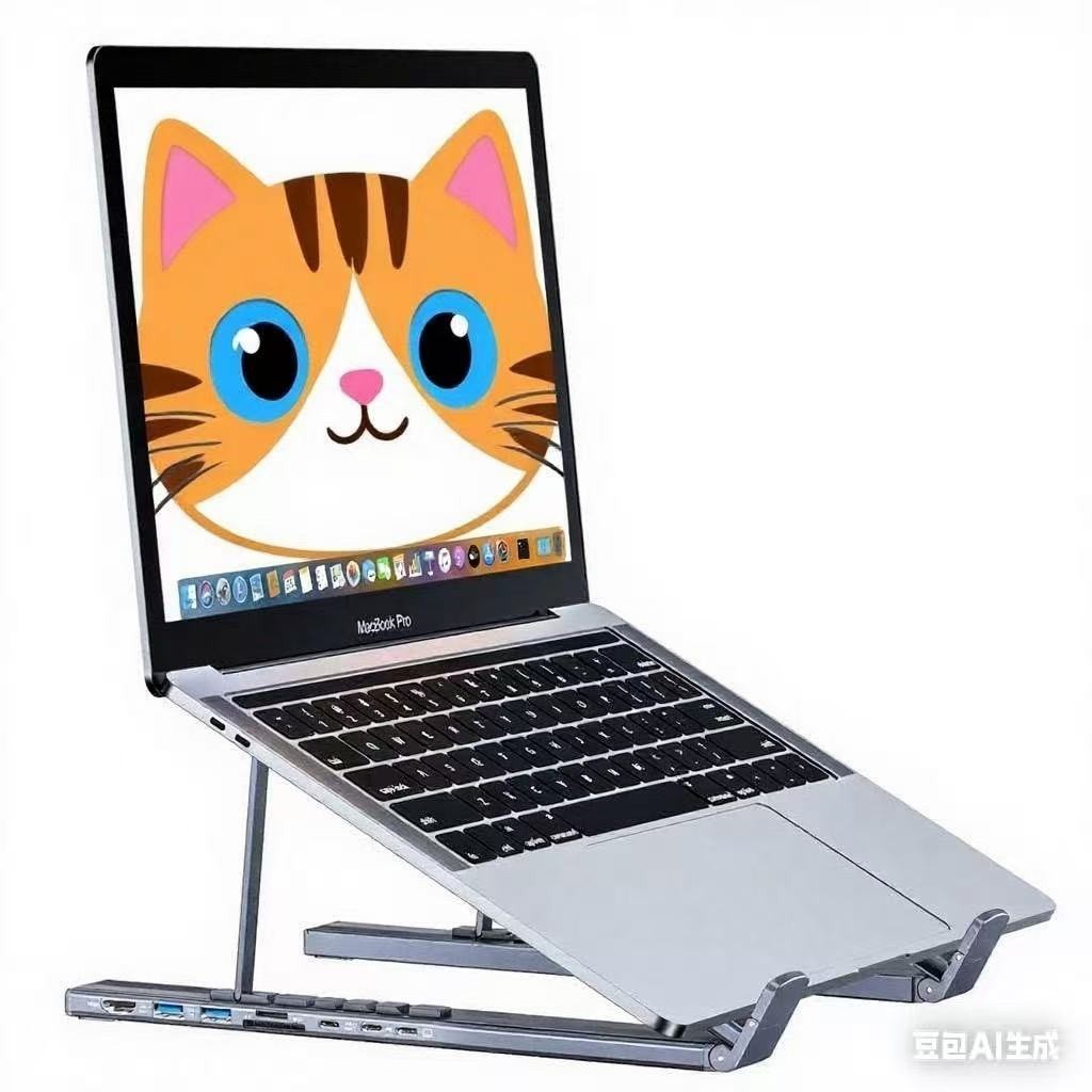 Notebook Desktop Computer Stand HUB Docking Station 7 in 1 Aluminum ...