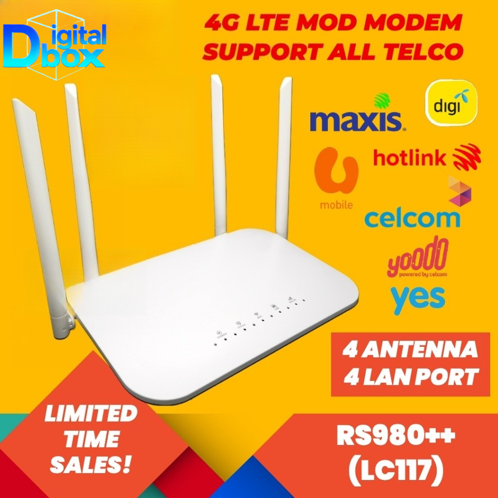 4G LTE MOD Wireless Modem Router LC117 WiFi Unlimited Bypass Hotspot ...