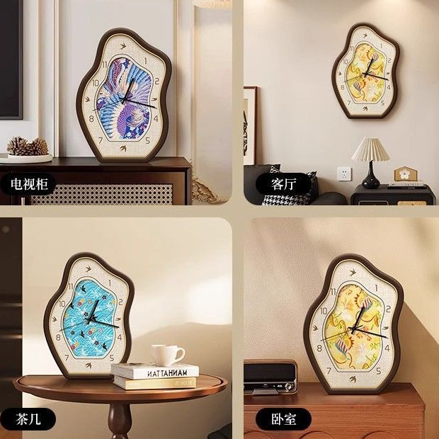 Chinese Style Aesthetics New Chinese Desktop Clock Pendulum Desktop ...