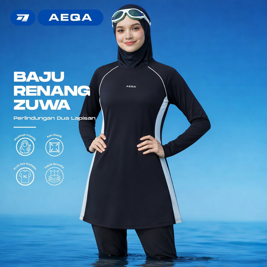 [AEQA] Baju Renang ZUWA | Anti Jarang | Ikat Tali Anti Terselak ...