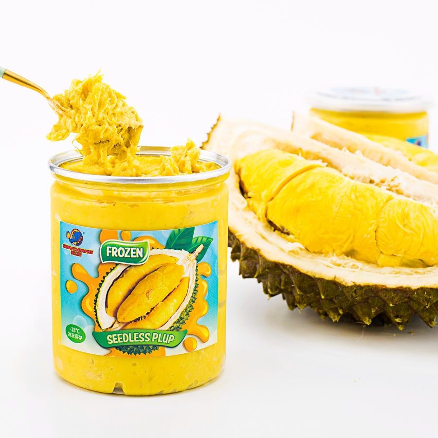 Malaysia Cat Mountain King Frozen Durian Pure Pulp Minced Seedless Net ...