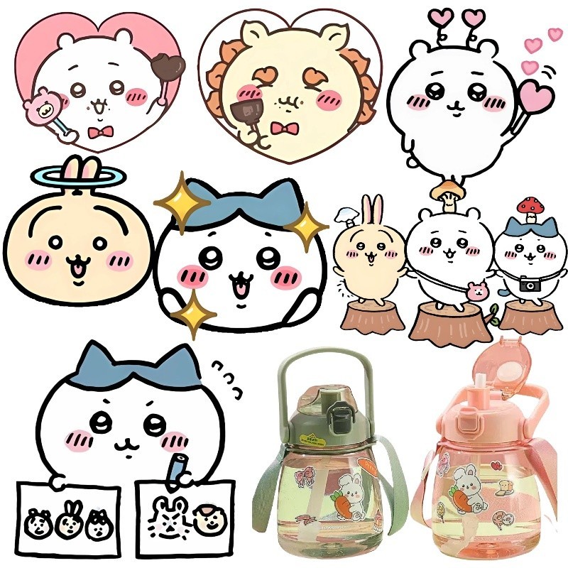 Chiikawa Cute Crystal Adhesive UV Transfer Cold Print Stickers Fashion ...