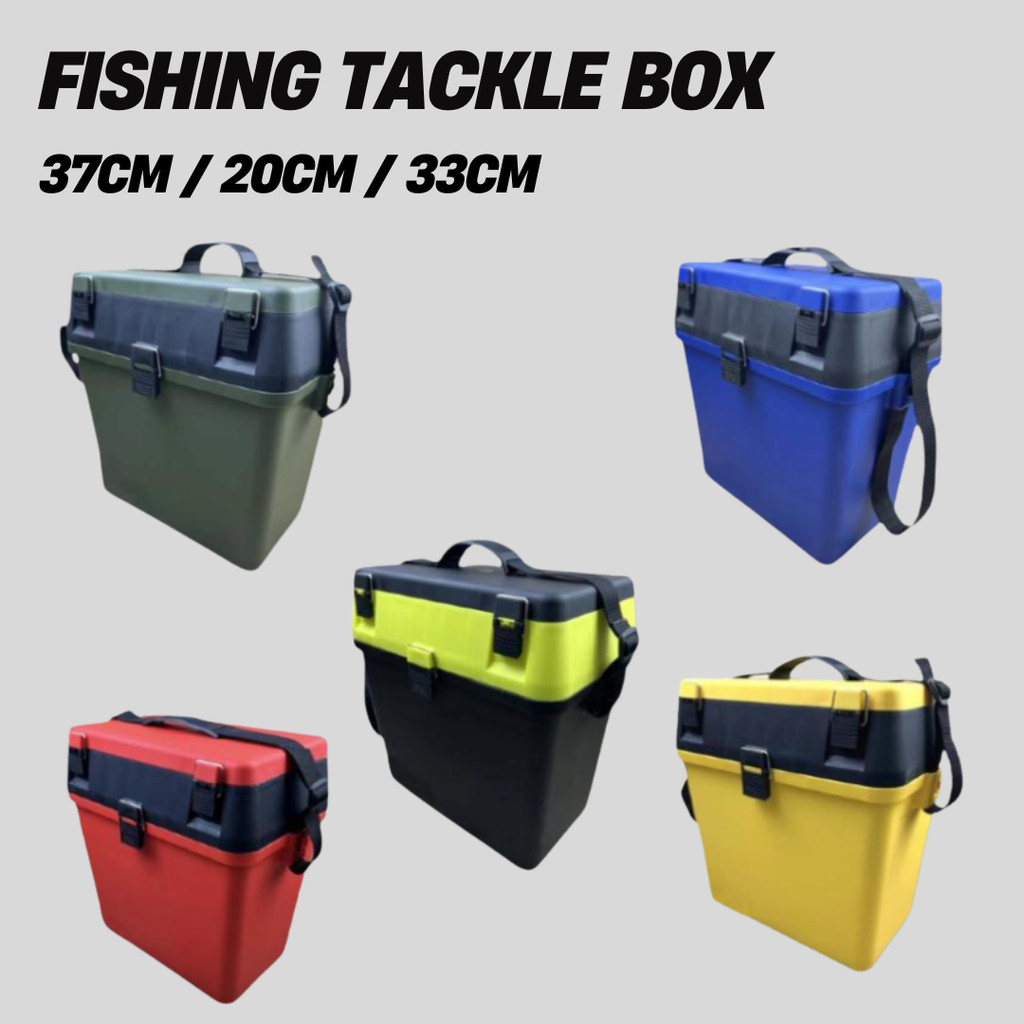 37cm Pancing Kotak Tahan Lasak Fishing Tackle Box Double Layer Large ...