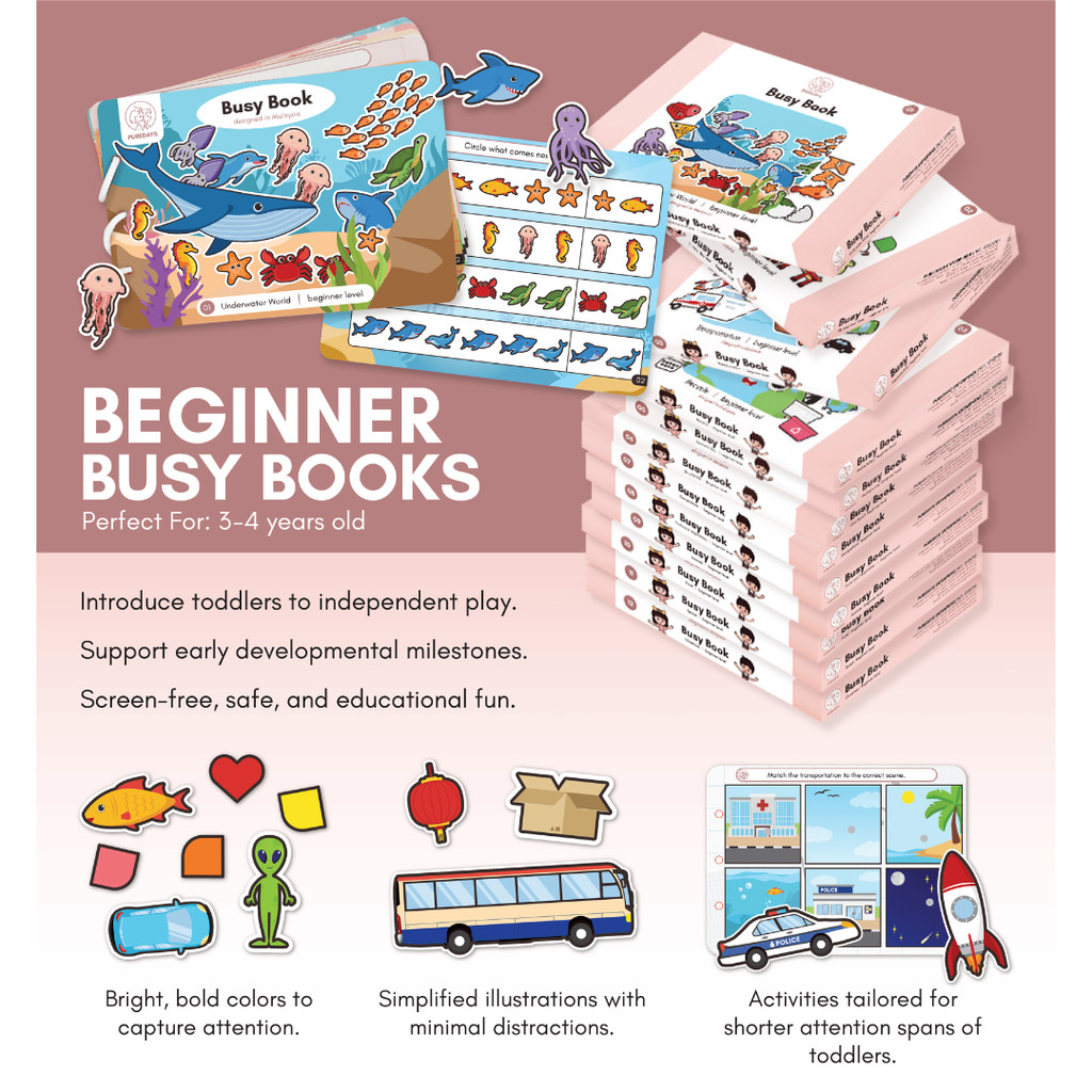 PureDays Beginner Level Busy Books (3y+) | Shopee Malaysia
