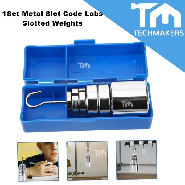 1 Set Metal Slot Code Labs Slotted Weights with Hanger Steel Slotted Mass Techmakers
