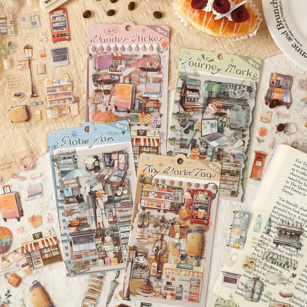 Journamm 4 Sheets PET Stickers for Journaling Scrapbook Supplies and ...