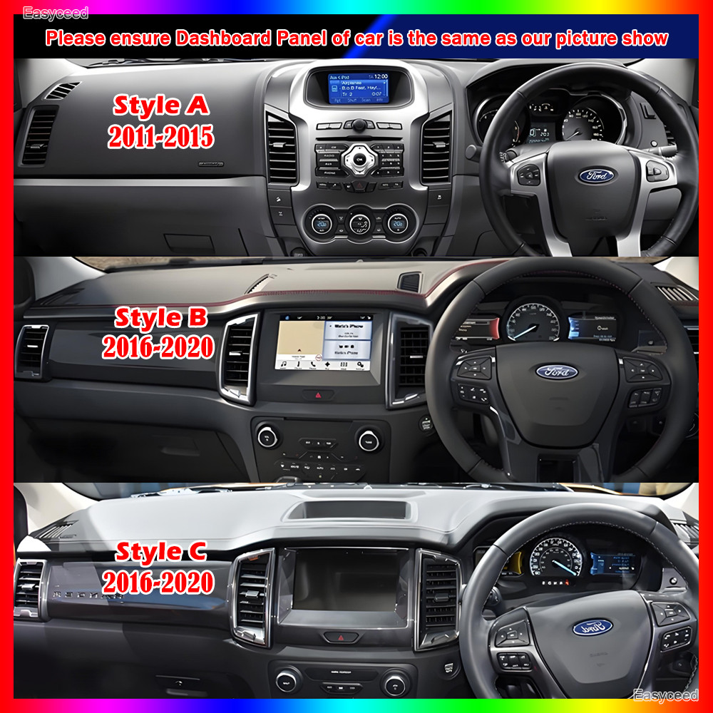 Dash Cover For Ford For Ranger Wildtrak Raptor T6 2011 2012 2013 2014 ...