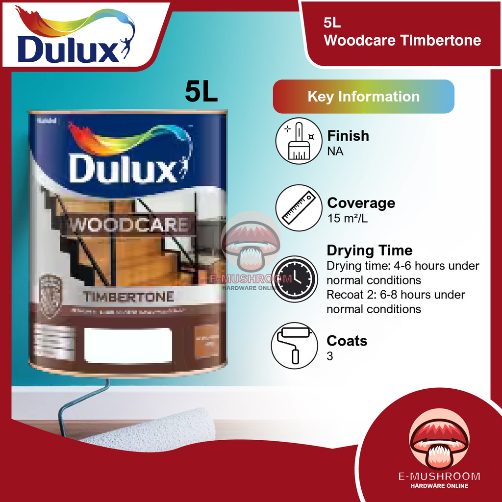 5L ICI Dulux Timbertone Interior Varnish Cat Varnish Kayu | Shopee Malaysia