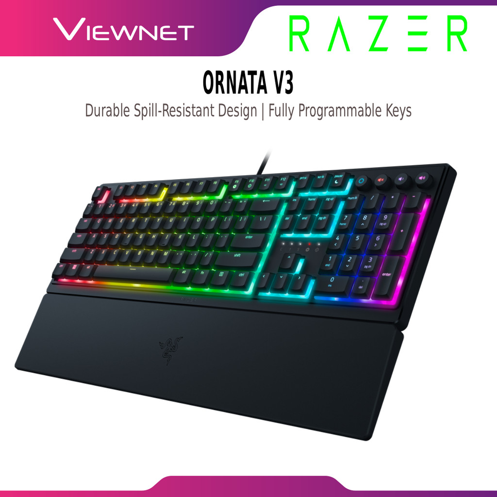 RAZER ORNATA V3 WIRED LOW-PROFILE MECHA-MEMBRANE KEYBOARD WITH CHROMA ...