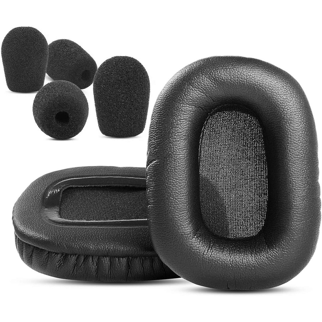 Geekria Replacement Ear Pads + Mic Windscreen Foam For BlueParrott B450-XT Headset