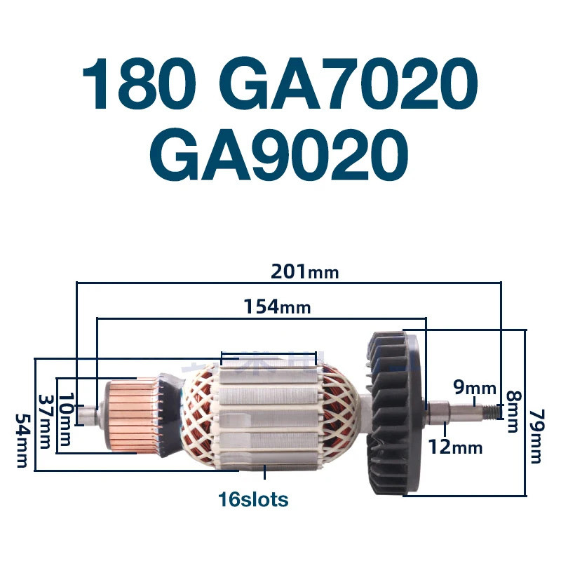 Pengisar 220V-240V Gantikan untuk Makita GA7020 Pengisar Sudut 180 ...