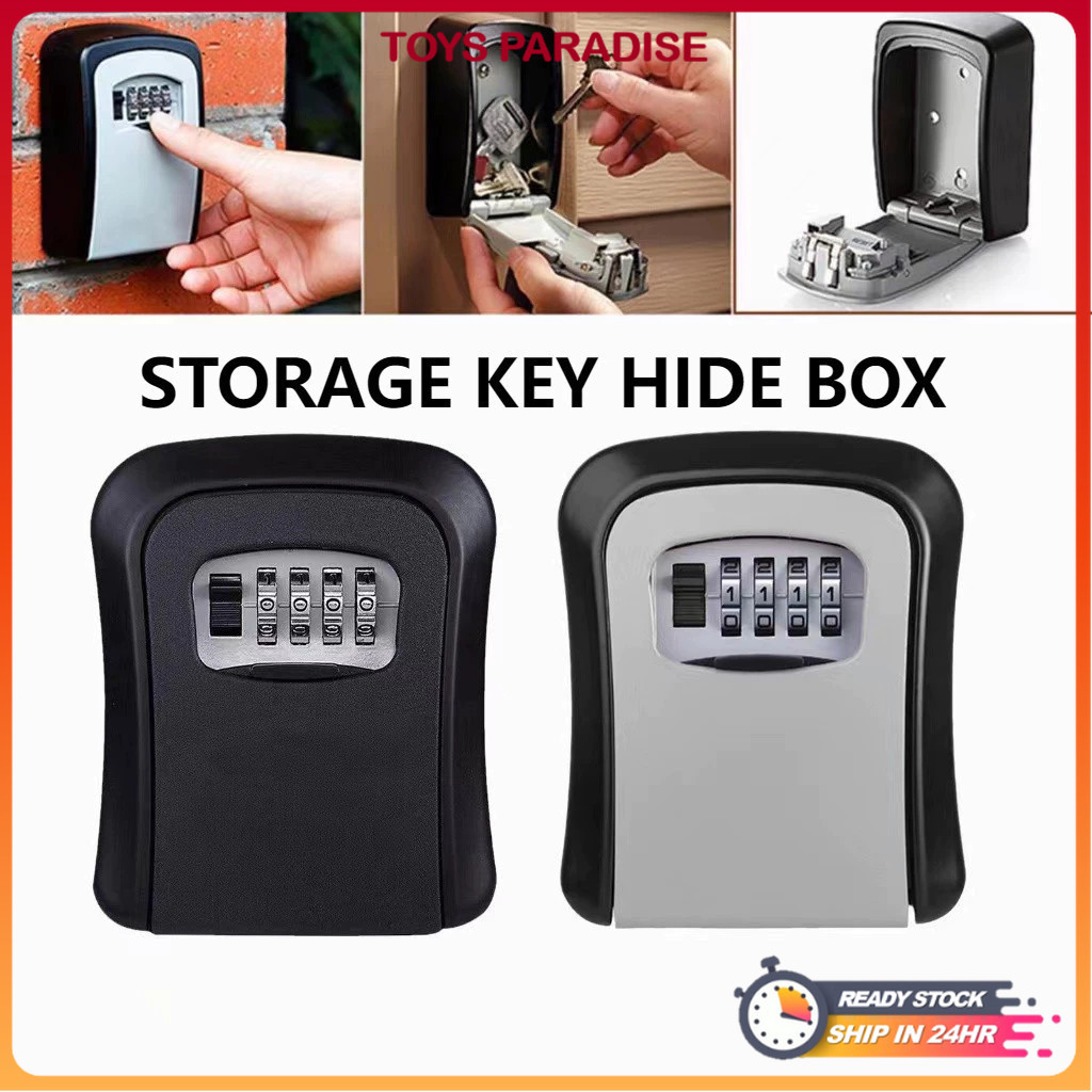 [Malaysia Seller] Peti Kunci Homestay Wall Mount Metal Key Locker Box ...