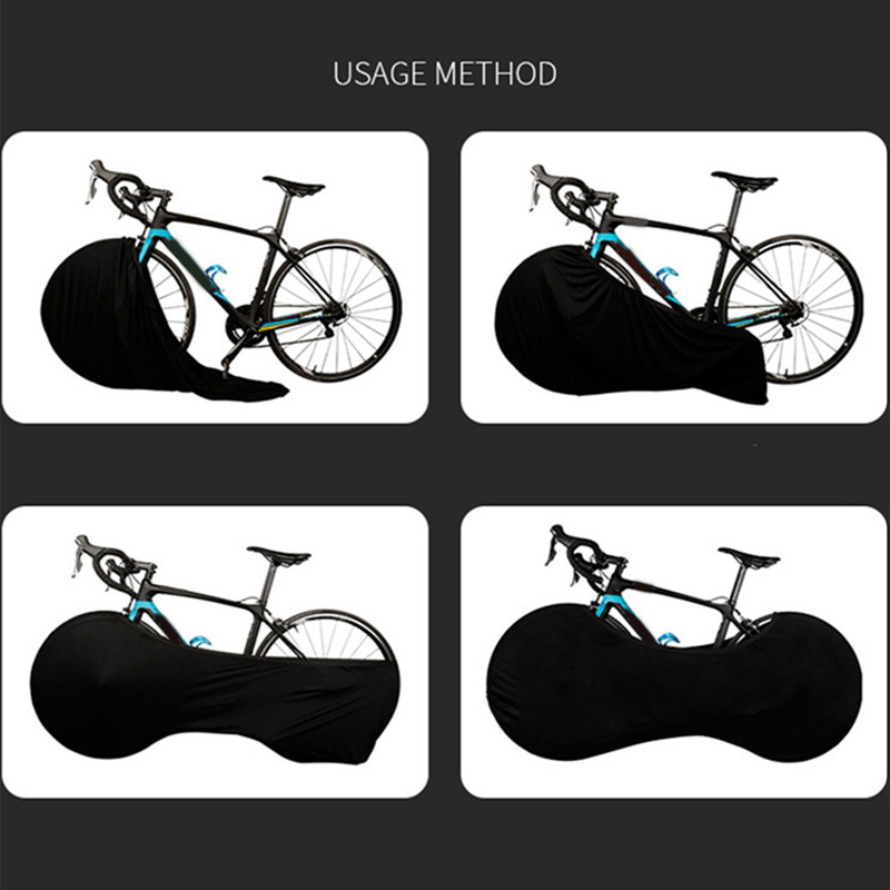 MTB/Road Bike Protective Wheel Cover Elastic Bicycle Indoor Dust Cover ...