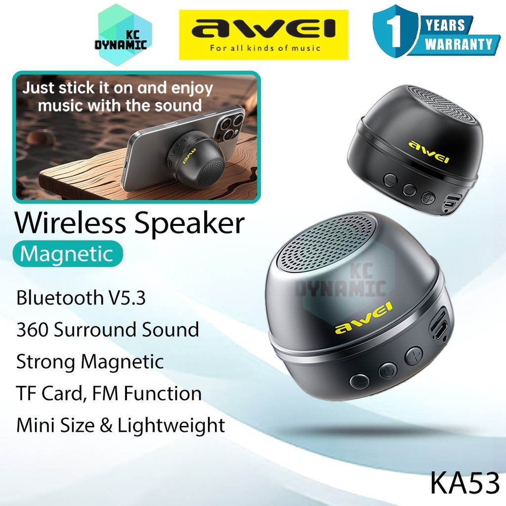 Awei KA53 Mini Wireless Speaker Magnetic Speaker Portable Mini Speaker ...