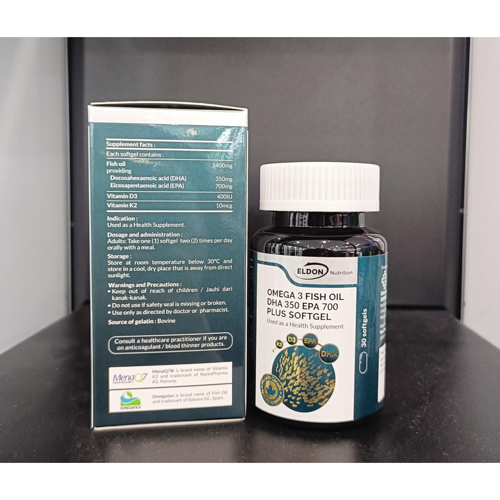 ELDON OMEGA 3 FISH OIL DHA 350 EPA 700 PLUS SOFTGEL {30'S - BTL ...