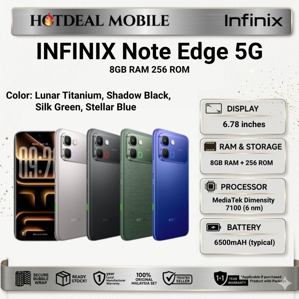 INFINIX NOTE EDGE 5G [16GB*(8+8)GB RAM 256GB ROM] | Shopee Malaysia