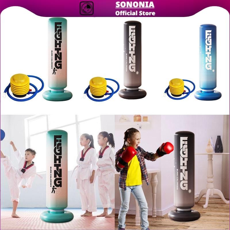 SONONIA Inflatable Punching Bag for Kids, Karate Practice with Air Pump ...