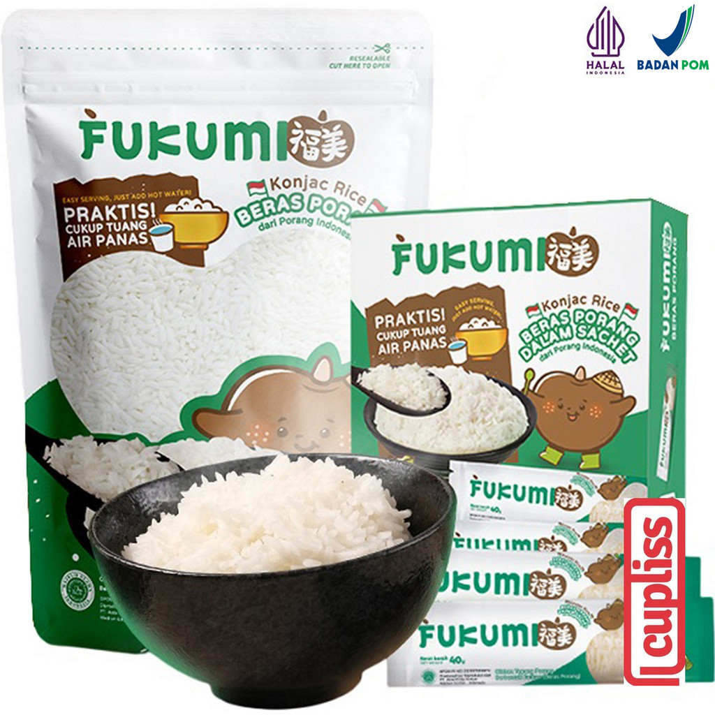 FUKUMI Original Porang Rice Shirataki Konjac Rice Box Sachet MPASI ...