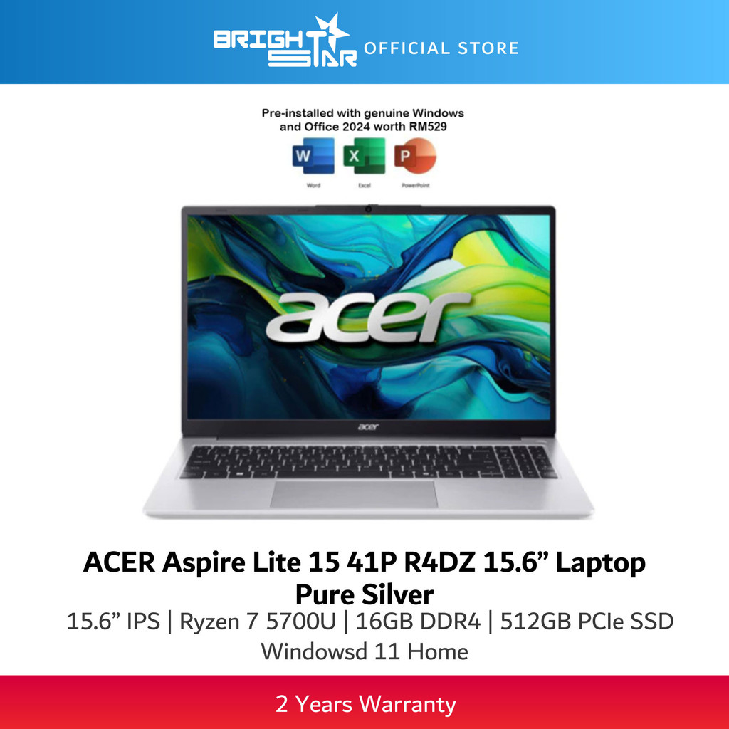 ACER Aspire Lite 15 AL15-41P-R4DZ Laptop - 15.6
