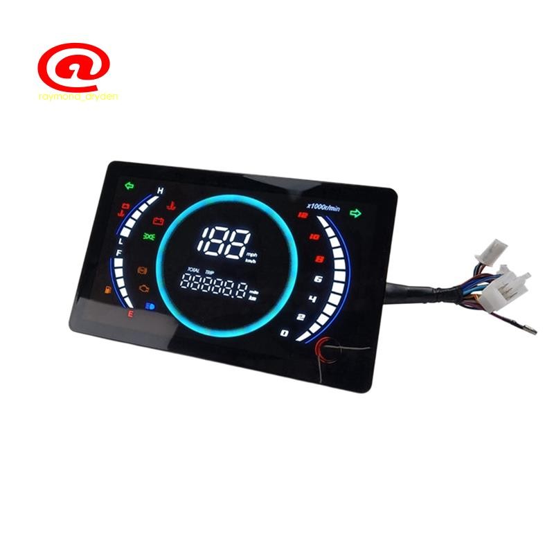 12V Universal Adjustable LED Digital Speedometer RPM Dashboard with ...