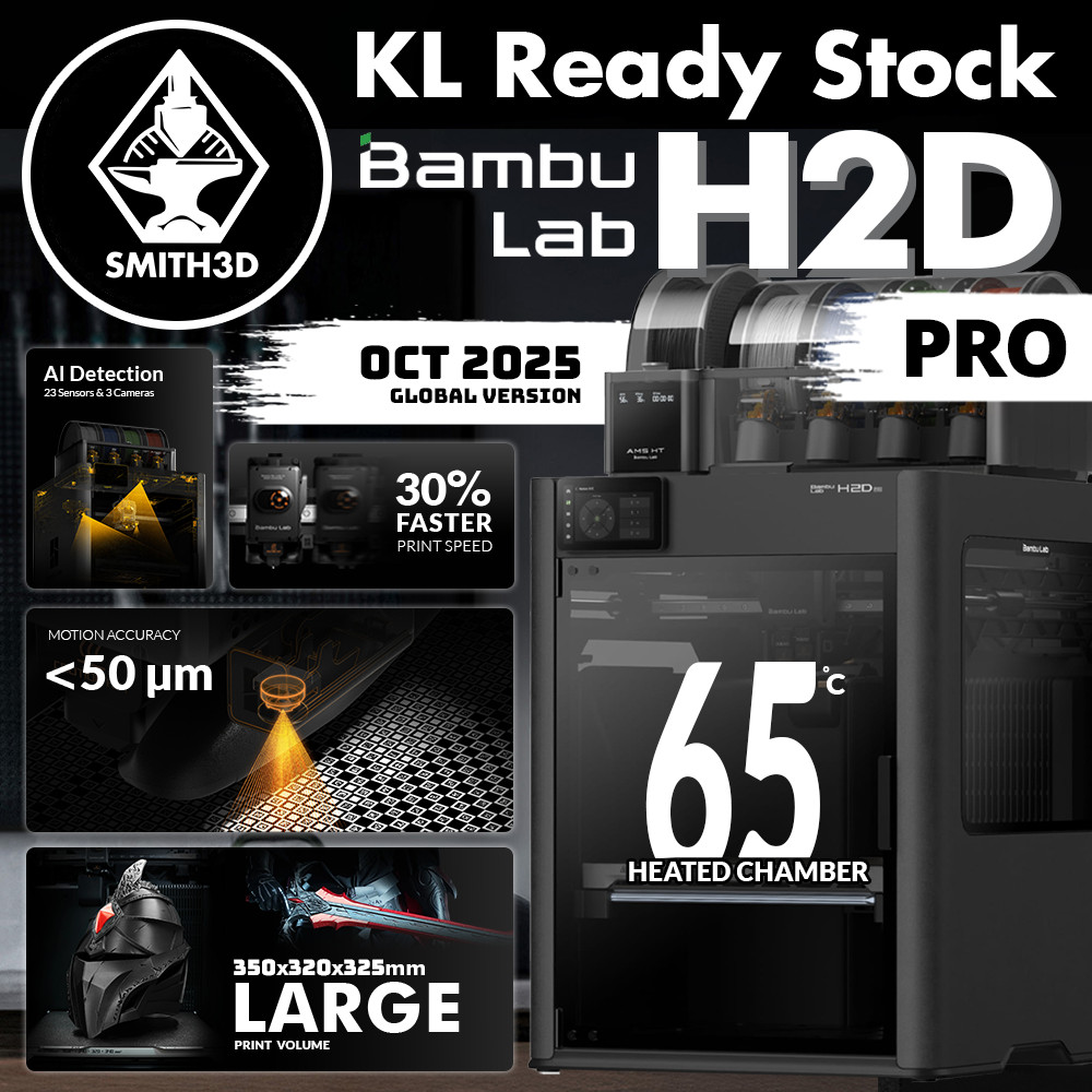 Bambu Lab H2D Pro Combo, Industrial Grade 3D Printer with Enterprise ...
