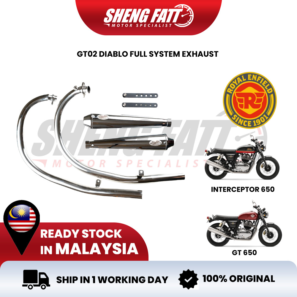Diablo K-Speed GT02 Exhaust Full System for Royal Enfield GT 650 ...