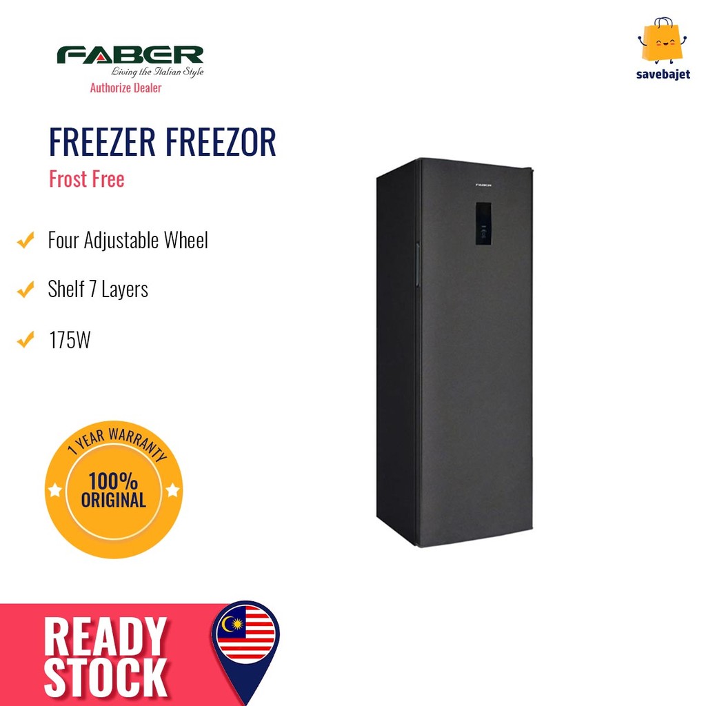 Faber Peti Sejuk Beku 300L Upright Freezer Freezor FF-305BK | Shopee ...