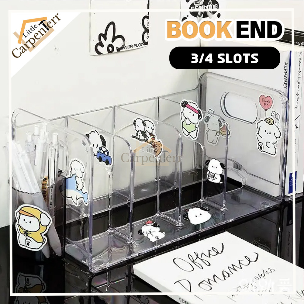Little Carpenterr Rak Buku Meja Akrilik Transparent Desktop Book Rack ...