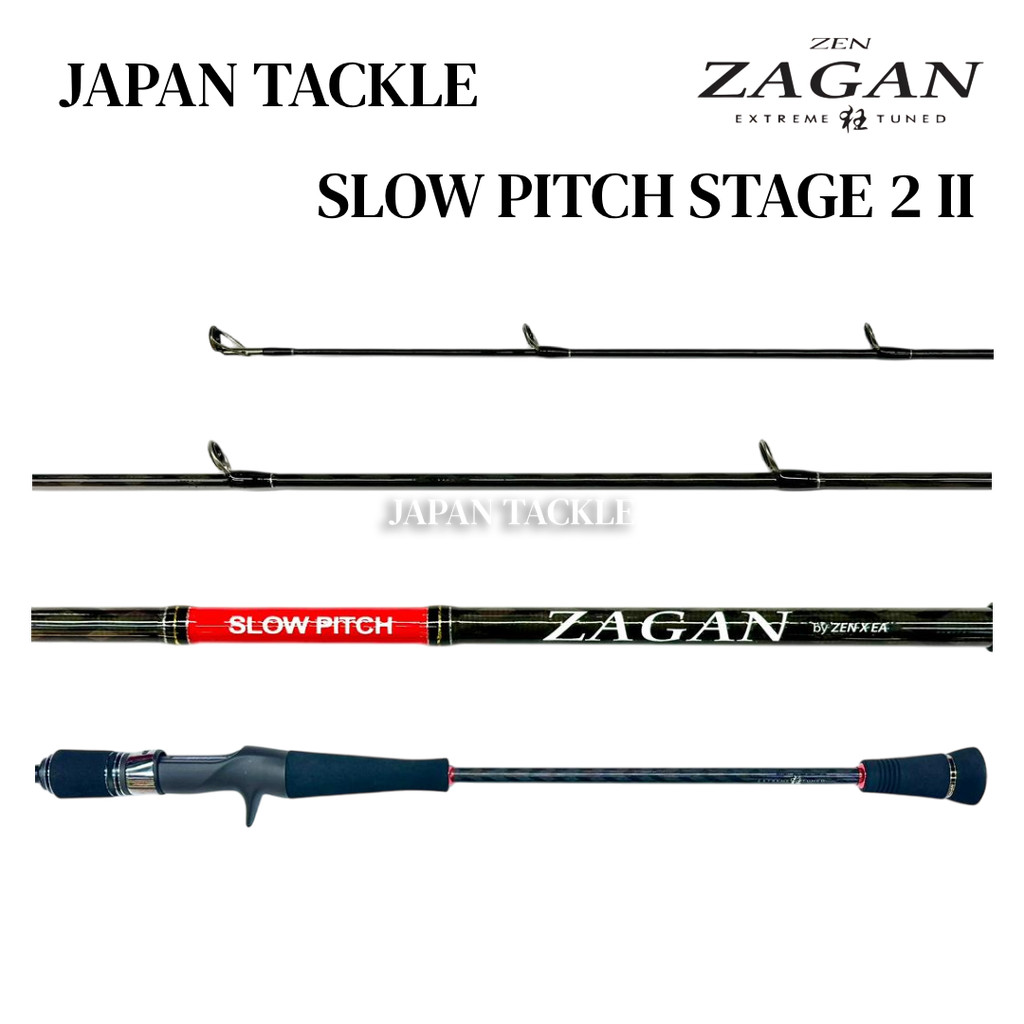 2024 NEW ZEN ZAGAN SLOW PITCH STAGE 2 II Overhead Jigging Fishing Rod ...