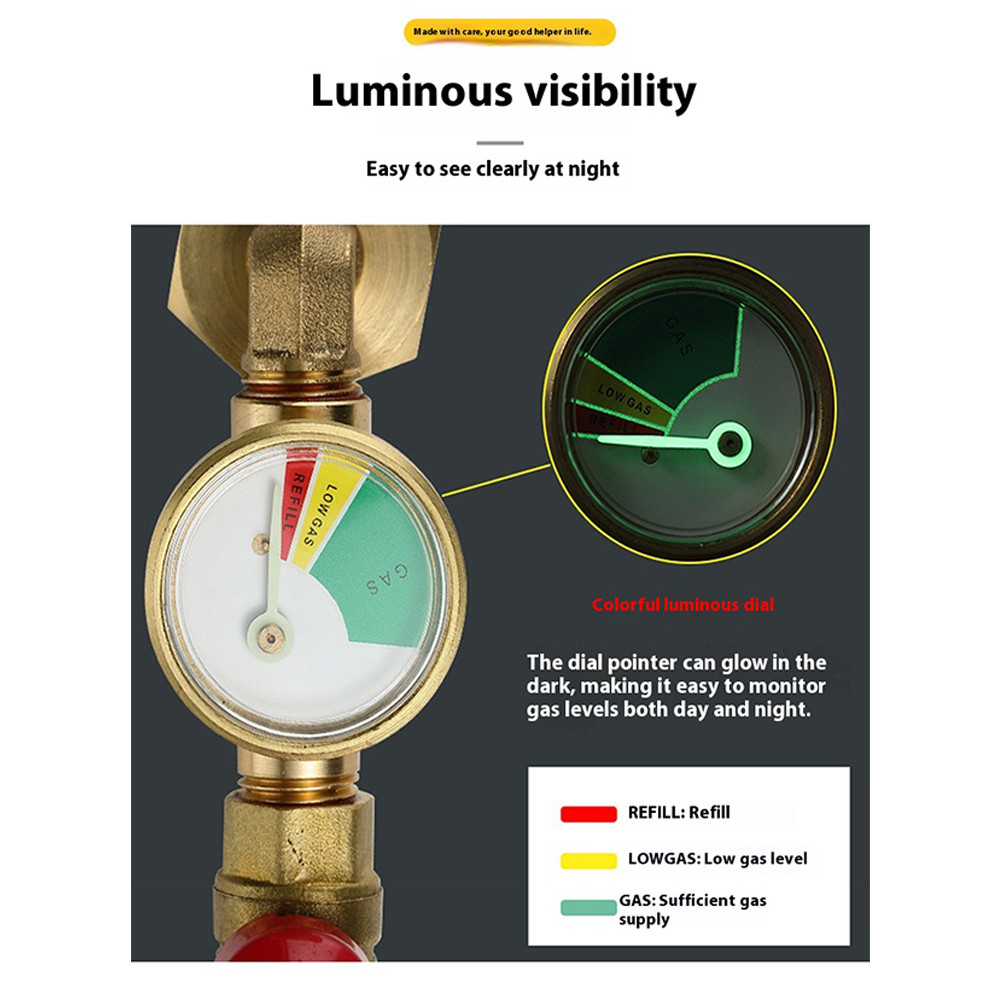 Mayitr Brass Propane Tank Adapter Gauge Pressure Gas Level Meter Grill BBQ Indic Mayitr Brass Propane Tank Adapter Gauge Pressure Gas Level Meter Grill BBQ Indic