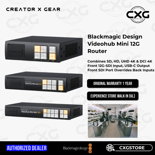 Blackmagic Design Videohub Mini 12G Router 4x2 / 6x2 / 8x4 | Shopee ...