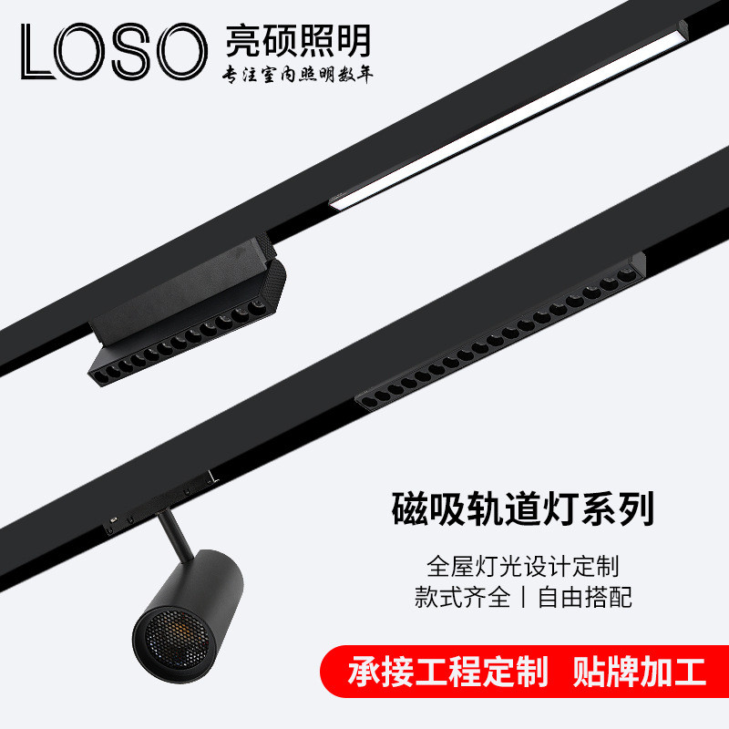 Magnetic Track Spotlight Smart Light Concealed Without Main Light led ...