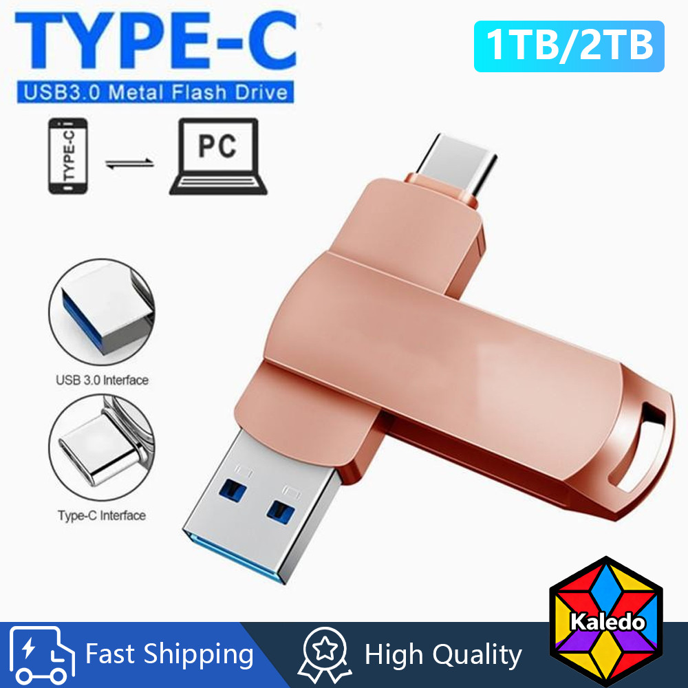 1TB 2TB Usb 3.0 Pen Drive USB Flash Drives Metal TYPE-C Compatible with ...