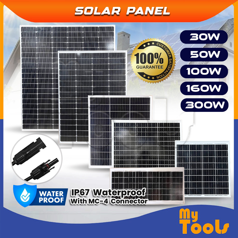 Solar Panel 30W/50W/100W/160W/300W Monocrystalline Silicon Solar Board ...