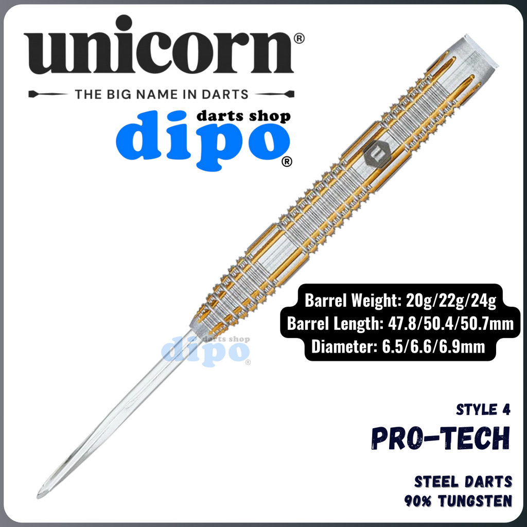 UNICORN PRO-TECH STYLE 4 (90% Tungsten) - UNICORN Steel Darts | Shopee ...