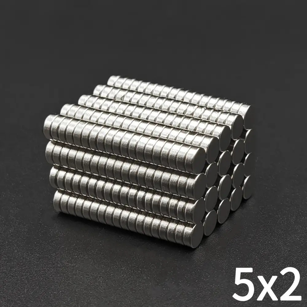 10/100/200 pieces 5x2mm Round Small Magnets, N35 Neodymium Magnets ...