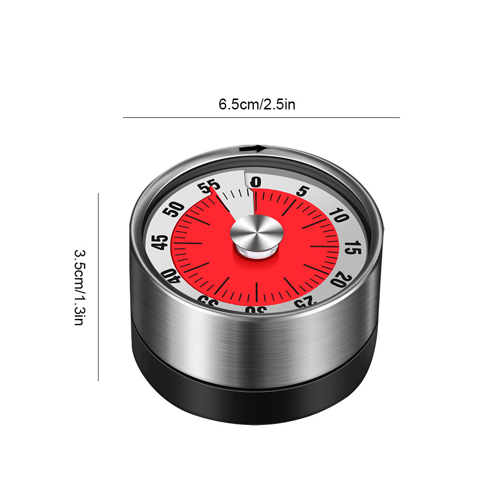 Mechanical Visual Kitchen Timer with Loud Alarm 60-Minute Visual ...