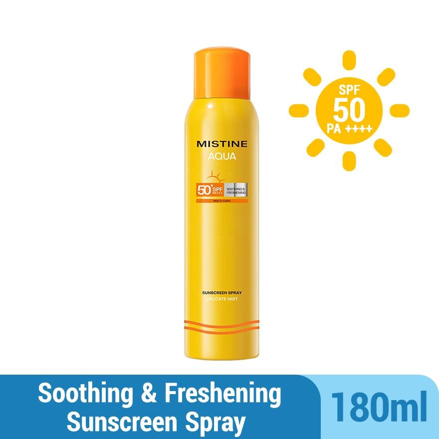 MISTINE Aqua Soothing & Freshening Sunscreen Spray SPF50 PA++++ 180ml ...