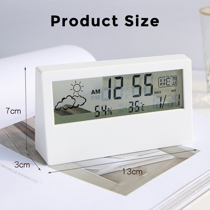 Multifunction Digital Time Table Clock Study Desk Table Decoration Jam ...