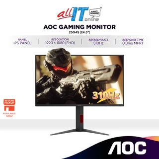 AOC 25G4S 24.5” Full HD 310Hz HDR400 Gaming Monitor | Fast IPS | 0.3ms | G-sync | Flicker-free
