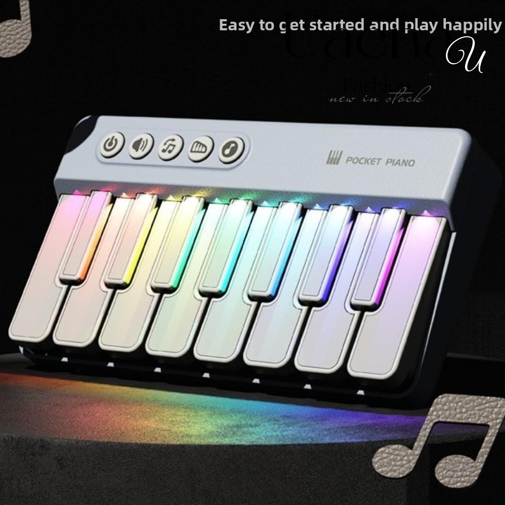 UAENAU Piano Keyboard, Rainbow Lights Interactive Kids Mini Piano Toy ...