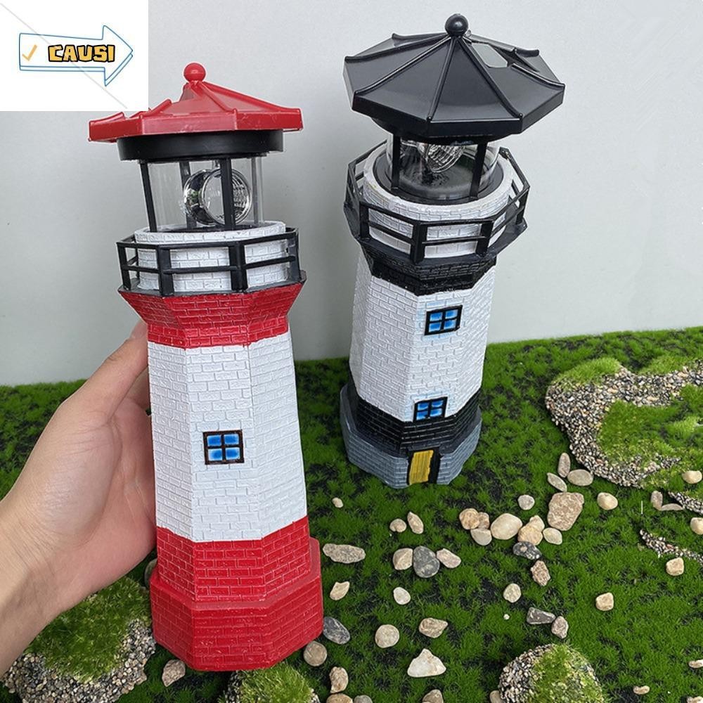CAUSI Lighthouse Light, Resin Powered LED Lighthouse Lamp, Portable ...