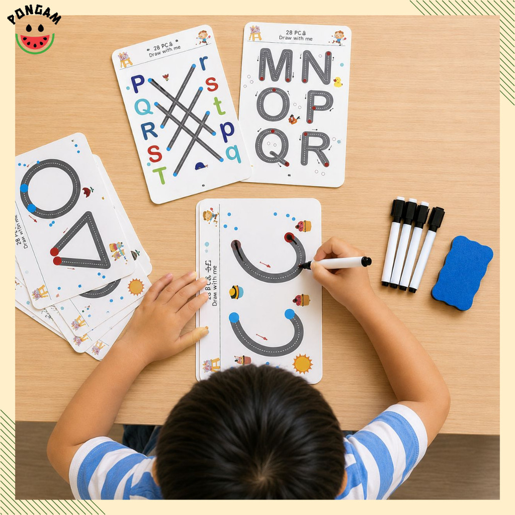 Kid Magical Tracing Work Material with Erasable Pen Control Educational ...