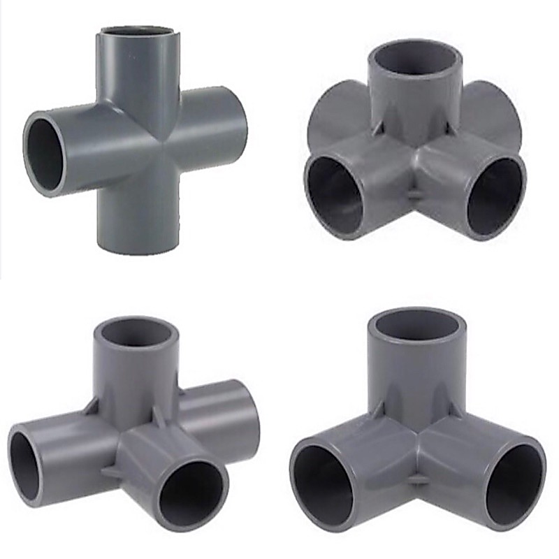 PVC FURNITURE FITTING 3way 4way 5way cross tee 3 sizes | Shopee Malaysia