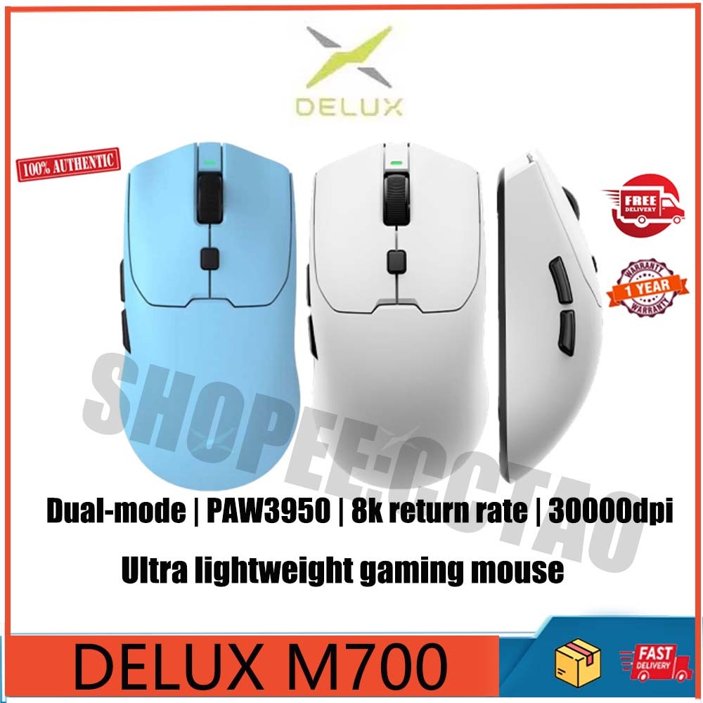 Delux M700Pro PAW3395/3950 hole free lightweight ergonomic design 8K ...
