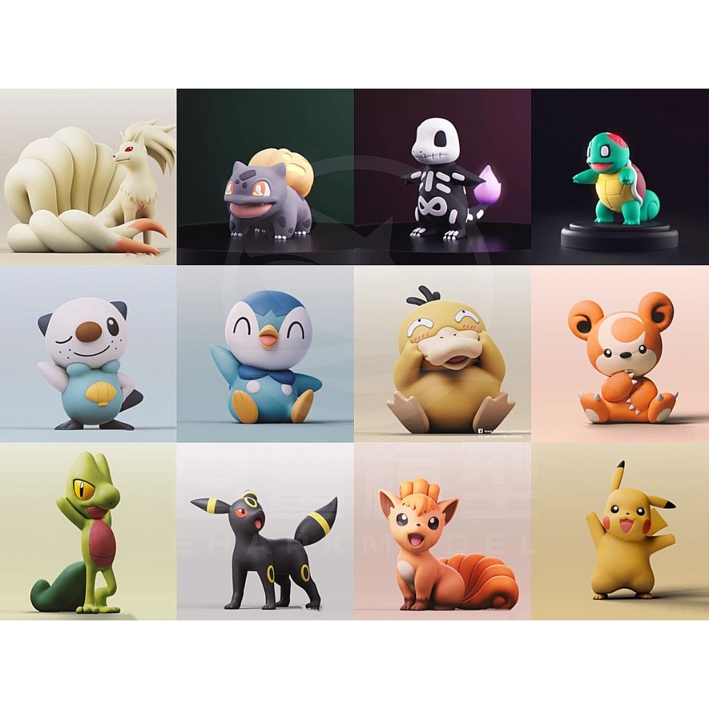 [ Pokemon collection ] ~ 3D STL File for PLA ABS Filament and Resin 3D ...