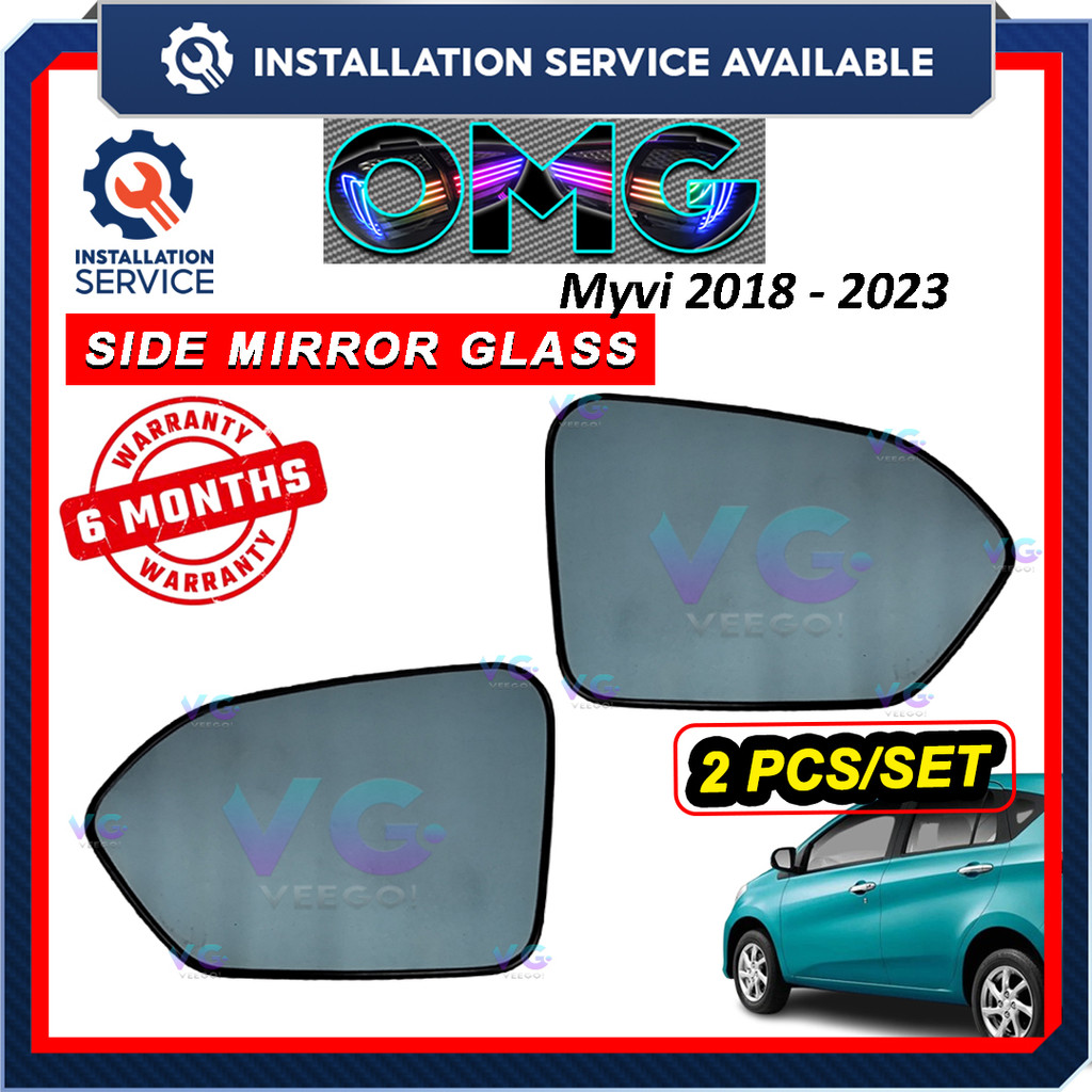 Perodua Myvi Gen3 2018-2023 Blue Side Mirror Glass | Left & Right ...